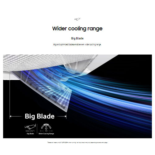 Samsung AC Cassette Inverter 4 Way Wind-Free 3 PK - Hitam - AC071FE4DKF/EA | AC071 FE4DKF